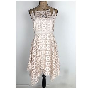 Free People Lace Open Back Cocktail Dress Size 8